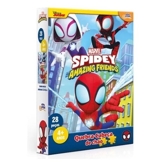 Quebra Cabeça Infantil Spidey Grandinho 28 Peças Novo Papel