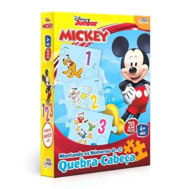 Quebra Cabeça Montando os Números 1 a 20 Mickey Disney Novo Papel