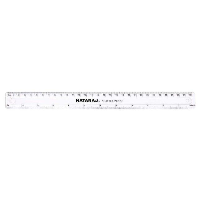 Régua Escolar Nataraj 30cm Transparente Cis
