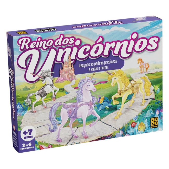 Reino dos Unicórnios Jogo Tabuleiro Grow
