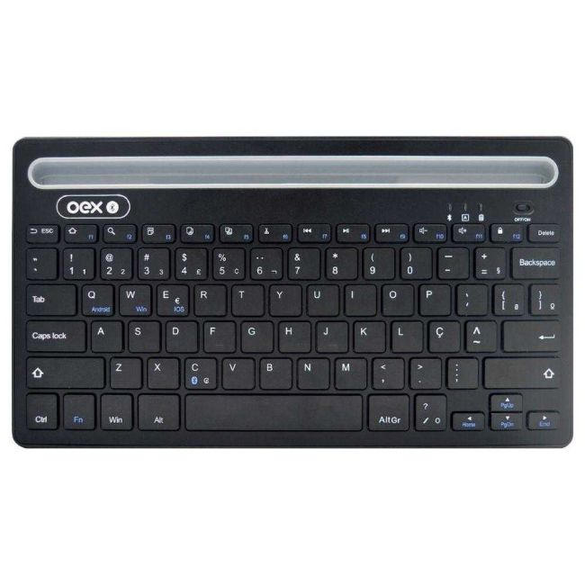Teclado Bluetooth com Suporte para Dispositivos Móveis Oex