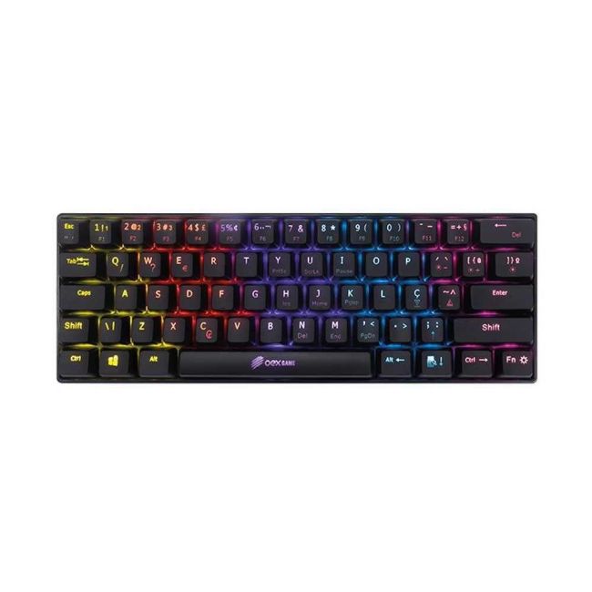 Teclado Gamer Mecânico Ziggy com Fio Tipo C USB Preto Oex Game