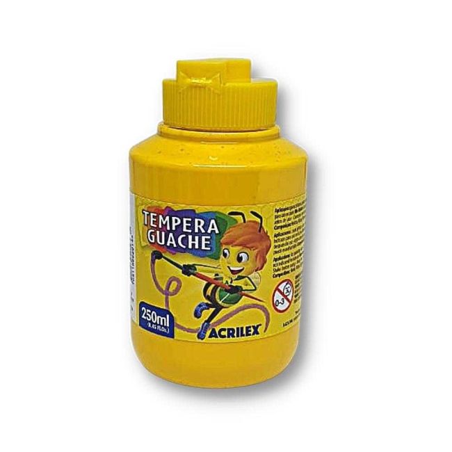 Tinta Tempera Guache Amarelo Ouro 250ml 505 Acrilex