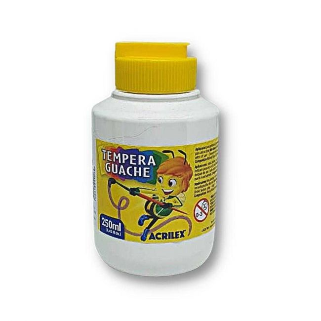 Tinta Tempera Guache Branco 250ml 519 Acrilex