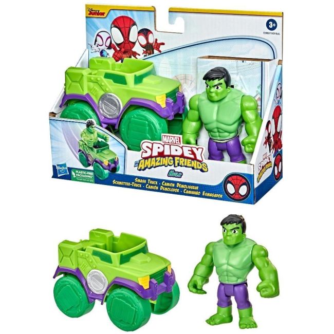 Veículo e Figura Hulk Spidey Amazing Friends Hasbro