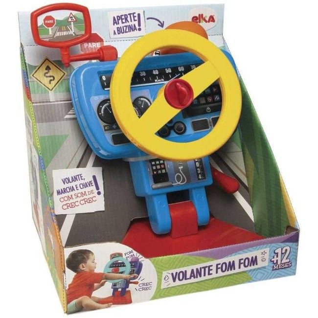 Volante Infantil Fom-Fom com Sons Educativo Elka