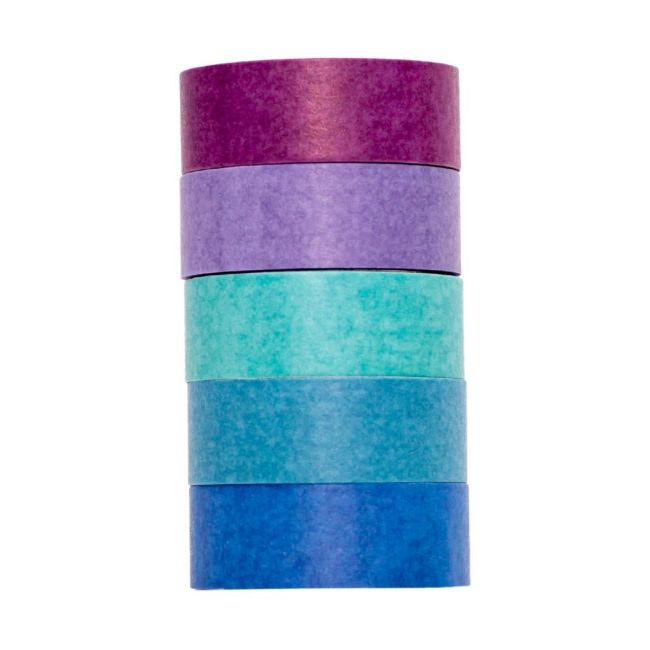 Washi Tape Pastel Treed Fita Adesiva Decorada 15mm x 5m 5 Rolos Plast Cover