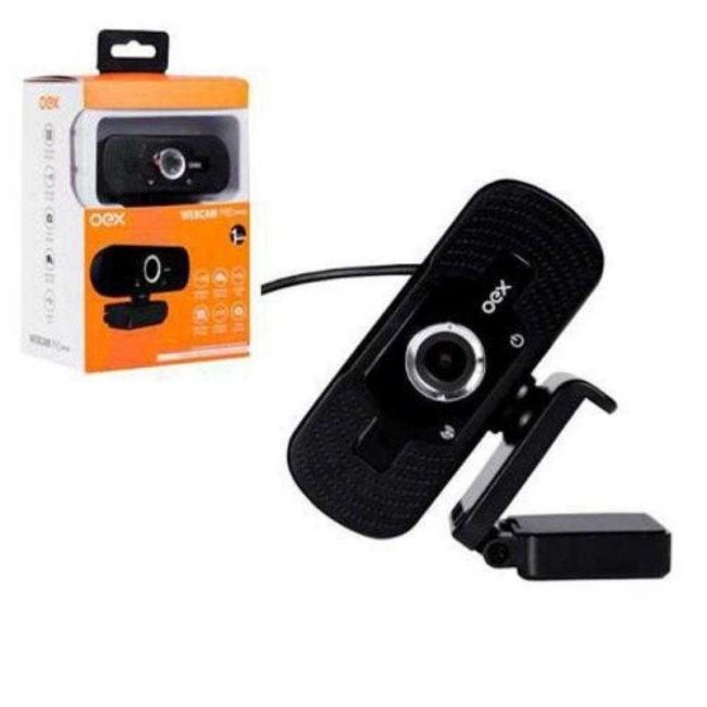 Webcam Pro Full Hd Led Usb Com Microfone Grava Vídeo Oex
